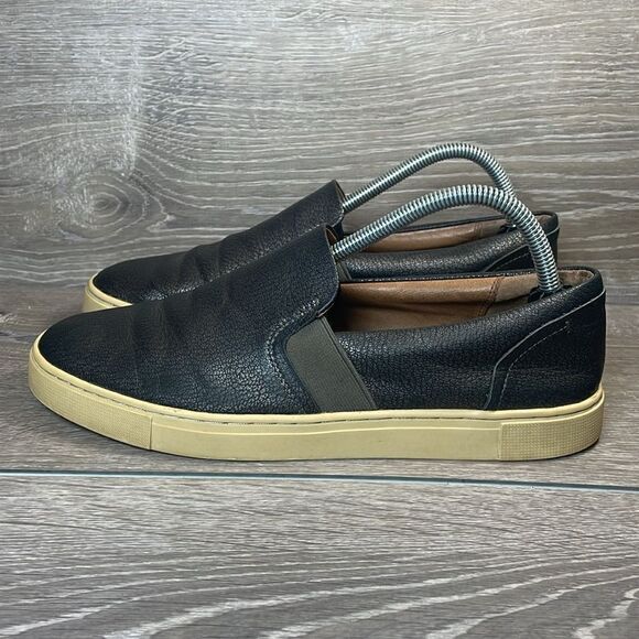 Frye Ivy Pewter Metallic Silver Leather Women’s Sz 9.5M Slip On Flats Loafers - Picture 3 of 11